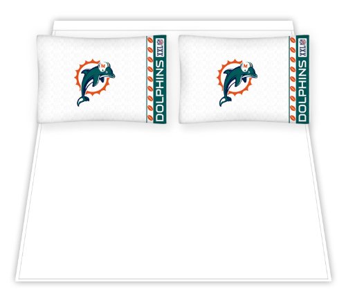 NFL Miami Dolphins Micro Fiber Sheet Set Full