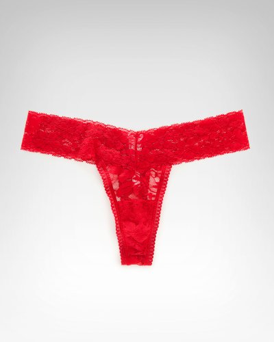Bebe Basic Thong Crimson Size Medium-Large