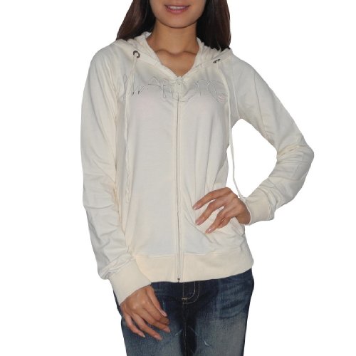 Billabong Womens Warm Surf & Skate Zip-Up Hoodie Sweatshirt Jacket - Beige (Size: XL)