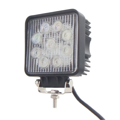 TMH 27w Square Shape 30 Degree LED Work Light Spot Lamp Off-road, 4wd, 4x4, Utv, Sand Rail, Atv, Suv, Motorbike, Motorcycle, Bike, Dirt Bike, Bus, Trailer, Truck, Train, Mining Truck, Excavator, Bulldozer, Crane, Road Roller, Fork Lift, Fire Engine, Police & Rescue Vehicle, Military Vehicle, Camping, Courtyard Lamp, Fishing, Boat, Yacht, Road Lamp, Street Light, Fog Lamp, Day Light