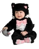 Rubie's Costume Co Unisex-baby Infant Noah Ark Collection Kitty Jumpsuit, Black/White/Pink, 12-18 Months