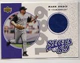 2002 UD Authentics Mark Grace Game Used Jersey Baseball Card