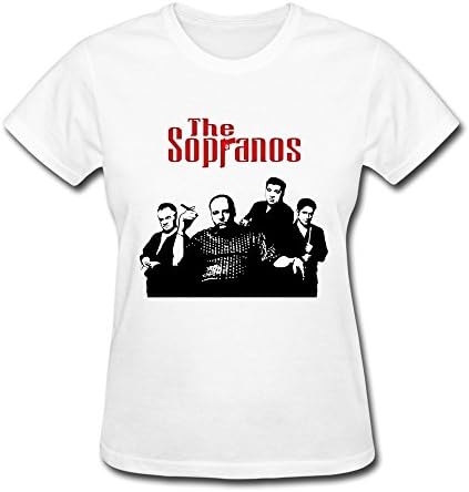 HENGLI Women's O-neck The Sopranos T-shirts M White