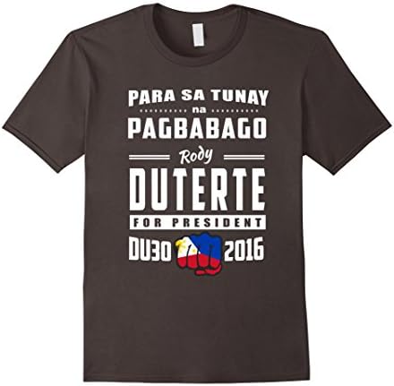Men's Duterte Shirt - Para sa Tunay na Pagbabago DU30 T Shirt 2XL Asphalt