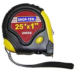 Shop-Tek Magnetic Tip w/ Plastic Easy Grip 25' x 1" Tape Measure