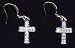 Swarovski Crystal Christian Cross Jewelry Pierced Dangle Earrings--Excellent customer service--see our feedback