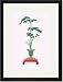 Black Framed/Matted Print 17x23, Shochikubai (Plum, Pine And Bamboo) in a Horai-san
