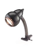 Holmes Retro Metallic Gooseneck Clip-on Lamp, Black