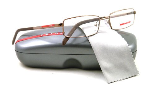 Prada Linea Rossa (Sport) Unisex 52a Bronze Frame Metal Eyeglasses, 54mm