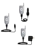 Deluxe Kit for the Samsung SPH-A680 includes a USB cable with Car and Wall Charger - Gomadic Brand w/ TipExchange Technology