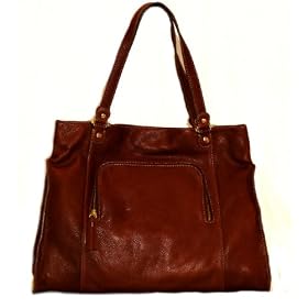 Liz Claiborne Broadway Blrandy Leather Shoulder Tote
