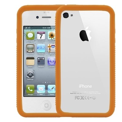 Logotrans Burl Series Silikon Tasche f&uuml;r Apple iPhone 4 orange Preisvergleich