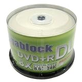 50pcs Gigablock DVD+R 8x Dual Double Layer 8.5GB/240min White Inkjet Hub Printable Top