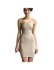 Strapless Nylon/Rayon/Spandex Stretchy Cocktail Club Dress/Wedding Dress 