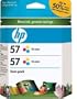 HP Model C9320AN No. 57 Tricolor Ink Cartridges, Pack Of 2