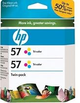 HP Model C9320AN No. 57 Tricolor Ink Cartridges, Pack Of 2