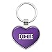 Graphics and More Metal Keychain Key Chain Ring Purple I Love Heart Names Female D Delp - Dixie