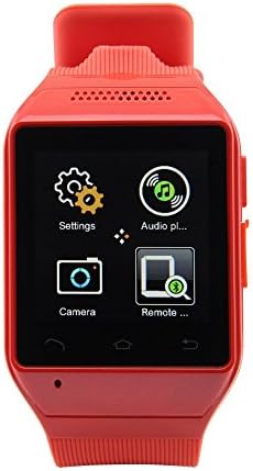 LingsFire® S19 Bluetooth Smart Watch Phone Wristwatch 1.54" Touch Screen GSM Support SIM TF Camera Smartwatch for Android Cell Phones Sync SMS Call History APP Notification (Red)