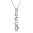 14K White Gold 1/2 ct. Diamond "Journey of Love" Pendant with Chain