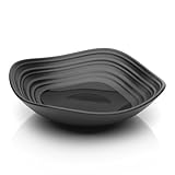 Mikasa Swirl Square 6-1/2-Inch Fruit Bowl, Black