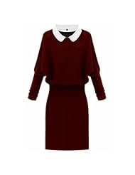 Dolman Long Sleeves Knit Sweater  Shirt  Dress