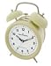 Precision MSF Radio controlled Cream case white dial Double Bell alarm clock with light & snooze