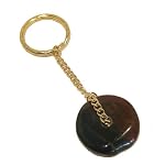 Bloodstone Keychain 02 Green Red Gold Chain Key Ring Fob Stone Healing Crystals 3.4