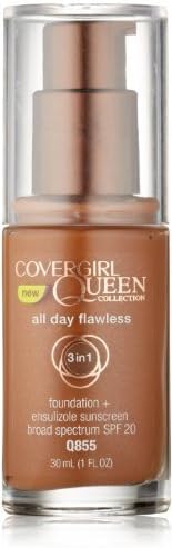 COVERGIRL Queen Collection All Day Flawless Foundation Spicy Brown Q855, 1 Oz by CoverGirl
