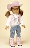 Pink Suede Western Outfit COMPLETE. Fits 18