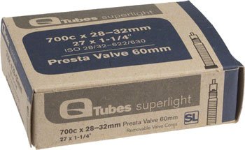 Q-Tubes Super Light 700c x 28-32mm 60mm PRESTA Valve Tube On Sale