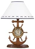 Anchor & Ship Wheel Lamp/Clock