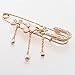 Maikun Triple Flowers Pendant Sweater Safety Breastpin Brooch