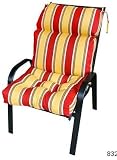 Greendale Home Fashions Outdoor High Back Chair Cushion, Roma Stripe