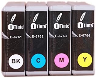 iTinte T676XL Compatible Ink Cartridges (1 Black, 1 Cyan, 1 Magenta, 1 Yellow) for Epson WorkForce Pro WP-4590, Epson WP 4530, Epson WP 4540, Epson WP 4020 and more Epson printers
