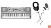 Yamaha YPT310 61 Full Size Touch Sensitive Keys Bundle -  Professional Headphones, Keyboard Stand, and Power Supply