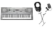 Yamaha YPT310 61 Full Size Touch Sensitive Keys Bundle -  Professional Headphones, Keyboard Stand, and Power Supply