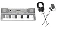 Yamaha YPT310 61 Full Size Touch Sensitive Keys Bundle -  Professional Headphones, Keyboard Stand, and Power Supply