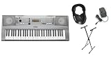 Yamaha YPT310 61 Full Size Touch Sensitive Keys Bundle -  Professional Headphones, Keyboard Stand, and Power Supply