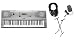 Yamaha YPT310 61 Full Size Touch Sensitive Keys Bundle - Professional Headphones, Keyboard Stand, and Power Supply