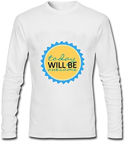 IMAXcoup Funny Sayings Slogans Modern Funny Graphic &amp; Comfort&amp; Crewneck Undershirt Cotton/Poly Long Sleeve mens T-shirt Size M