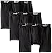 PUMA Men's Boxer Briefs 3 Pack, Black, Small