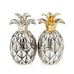 Godinger Pineapple Silver Plated Salt and Pepper Set