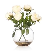 Artificial Roses in Fish Bowl