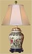 Asian Furniture - 30" Fine Chinese White Porcelain Birds & Flowers Oriental Temple Jar Table Lamp