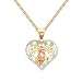 14K 3 Tri-color Gold Religious Mary Guadlupe Charm Pendant with Tri-color Gold 1.5mm Valentino Diamond Cut Chain Necklace with Spring Clasp - Pendant Necklace Combination (Different Chain Lengths Available)