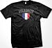 France Flag Shield International Soccer T-Shirt, Francaise Pride Mens T-shirt