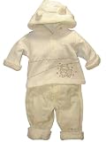 2pc Sherpa Outfit Cream Top/ Yellow Pants by Creme De La Creme