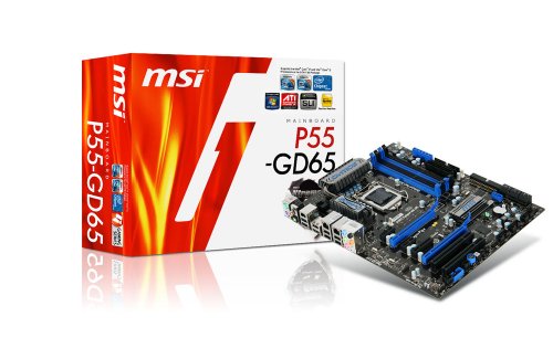 MSI 1156 2xSLI/CFX Intel P55 ATX Motherboard P55GD65 LGA