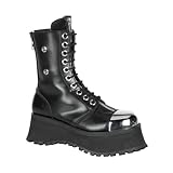 IMAGE OF Pole Climber-10, 10 Eyelet Steel Toe Black Leather Calf Boot