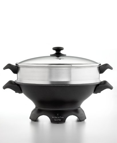 Wolfgang Puck WPWK0035 Electric Gourmet 6-Quart-Capacity Wok with Steaming Tray